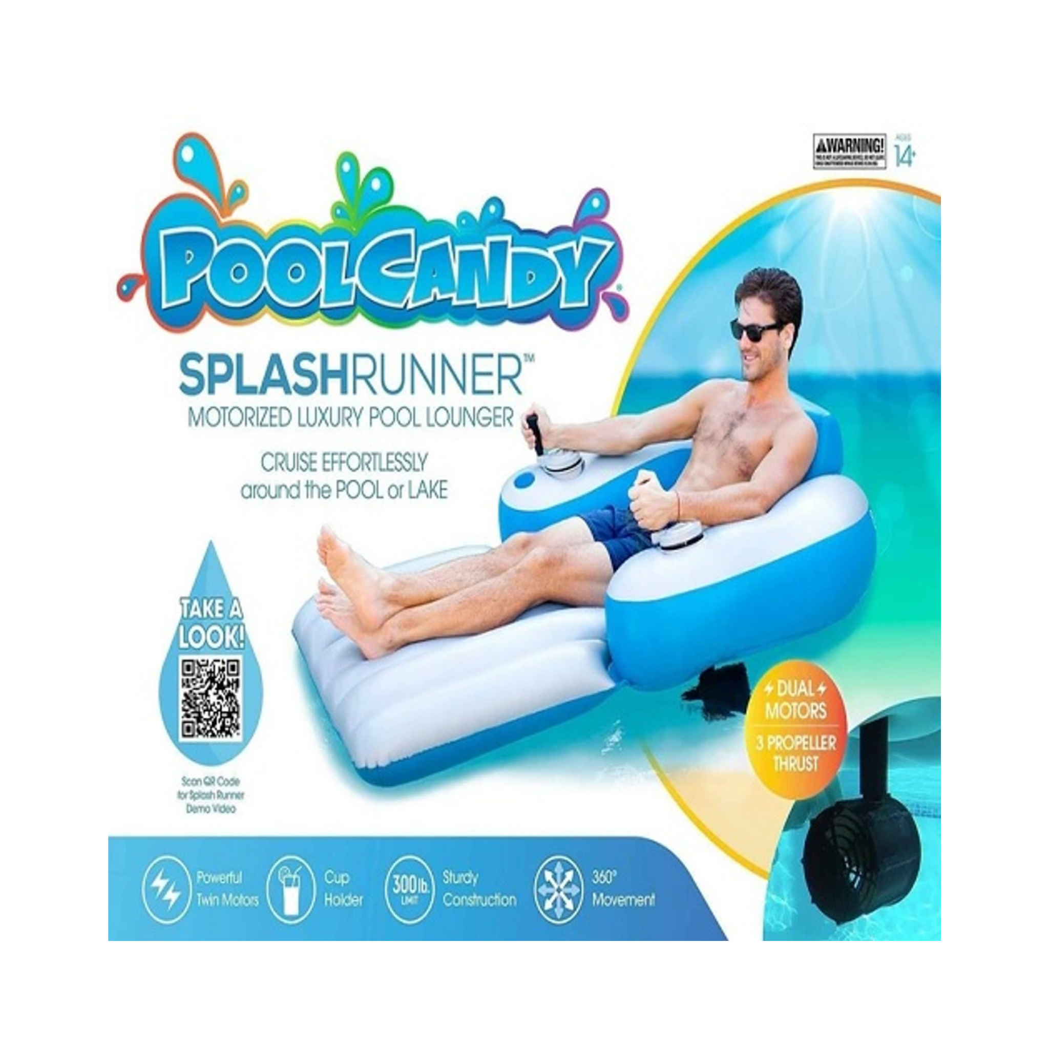 PoolCandy Splash Runner Motorized Pool Lounger